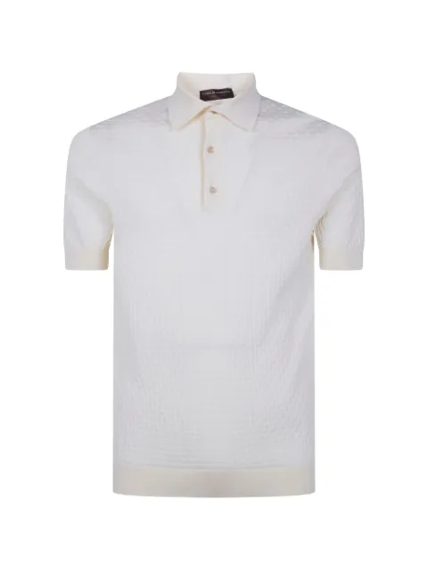 Filippo De Laurentiis textured polo shirt Neutrals PL1MCSU18M