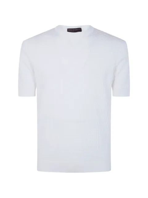 Filippo De Laurentiis short-sleeve textured T-shirt White GC1MCSU18M