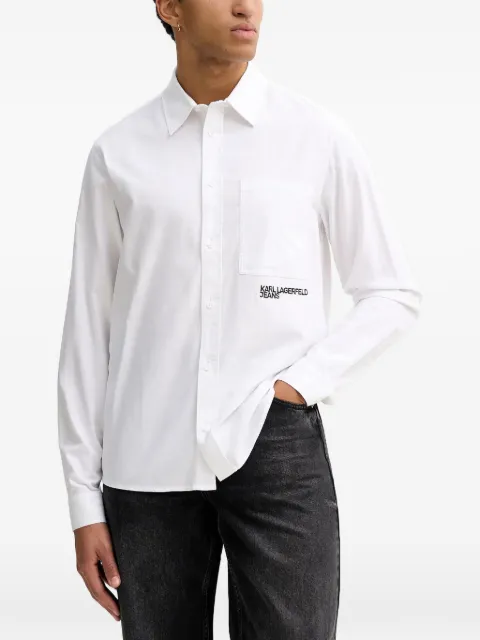 Karl Lagerfeld Jeans chest-pocket long-sleeve shirt White A3M16021100