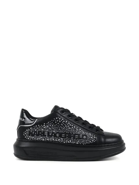 Karl Lagerfeld rhinestone lace-up sneakers Black KL62556