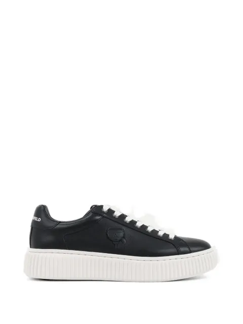 Karl Lagerfeld embossed platform sneakers Black KL24270N000