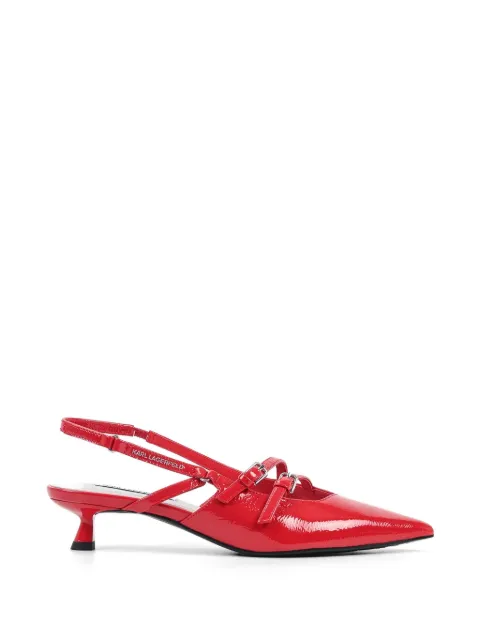 Karl Lagerfeld Pasha buckle strap pumps Red KL30105A1DD