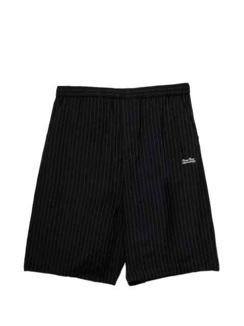 Undercover pinstripe logo shorts Black UP1F4505