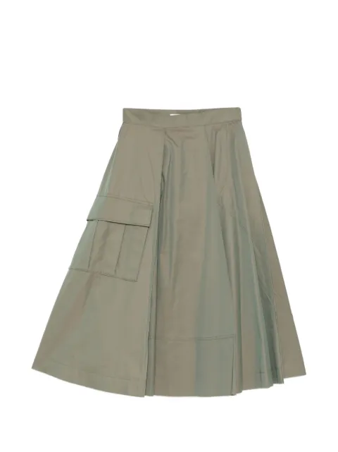 Undercover pleated A-line skirt Green UP1E1601