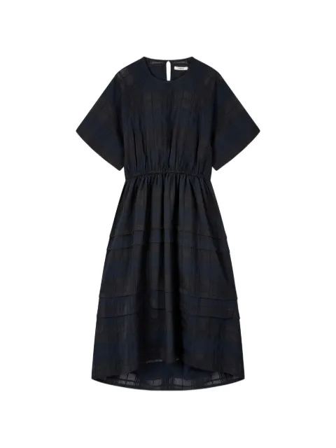 TOMBOY semi-sheer tiered dress Blue 9106241204