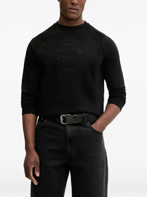 Karl Lagerfeld graphic crew-neck sweater Black 705024561910