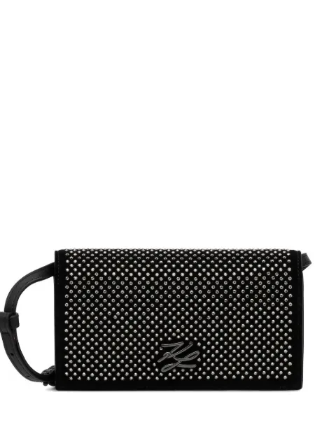 Karl Lagerfeld studded-logo cross body bag Black B1W320711AV