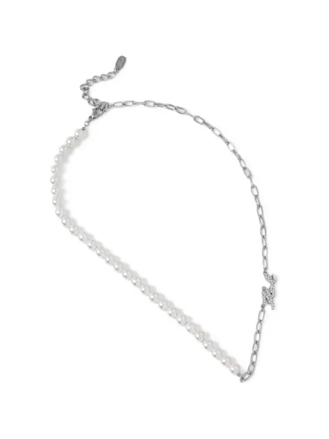 Karl Lagerfeld pearl-link necklace Silver KLAYR03