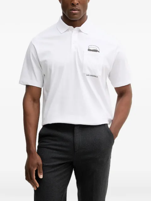 Karl Lagerfeld pocket polo shirt White 74512756122
