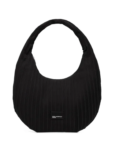 Karl Lagerfeld Jeans pleated zip shoulder bag Black B1W30226999