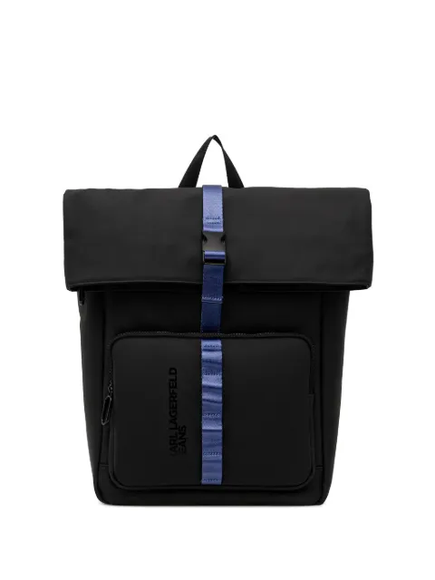 Karl Lagerfeld Jeans logo-detail buckle backpack Black B1M30146999
