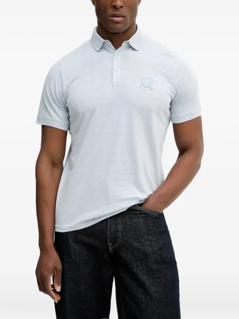 Karl Lagerfeld logo-appliqué polo shirt Blue 745071561251