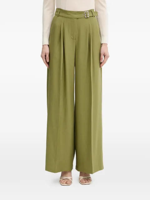 Karl Lagerfeld pleated wide-leg trousers Green B1W100122FK