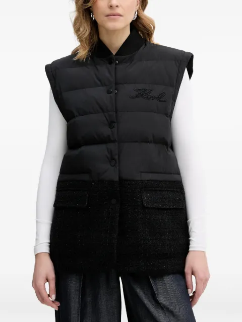 Karl Lagerfeld logo-detail panelled jacket Black B1W15010999