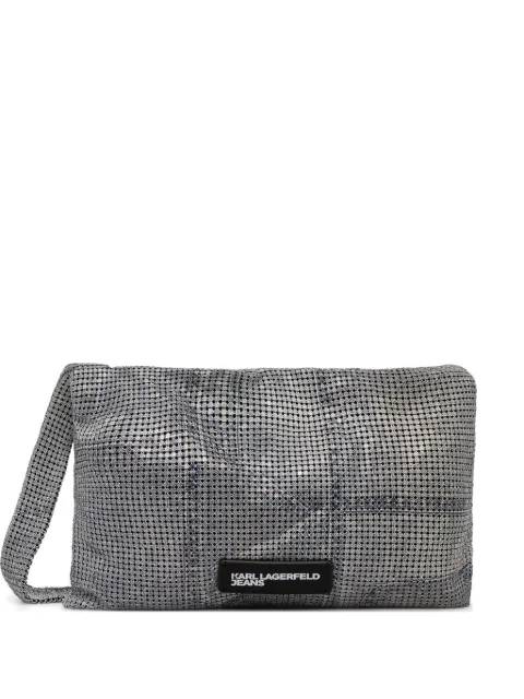 Karl Lagerfeld Jeans mesh tote bag Silver B1W302342IY