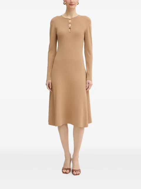 Karl Lagerfeld buttons-detail midi dress Neutrals B1W130031LG