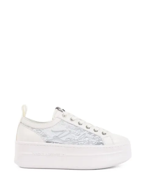 Karl Lagerfeld lace-detail platform sneakers White KL65011H41W