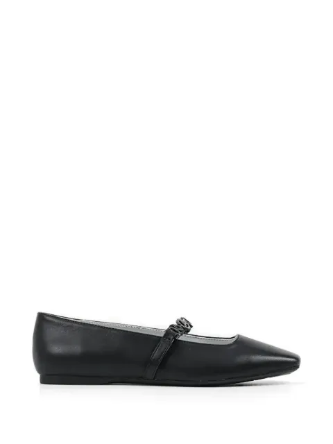 Karl Lagerfeld leather ballet flats Black KL40196
