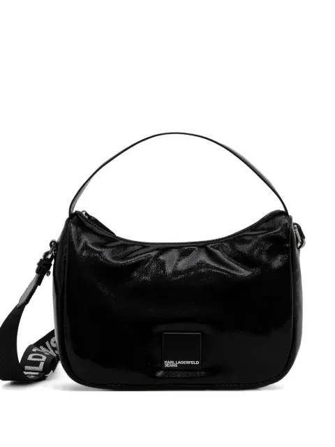 Karl Lagerfeld Jeans logo strap satchel Black B1W30140999