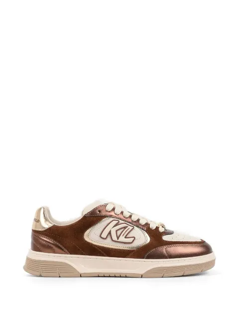 Karl Lagerfeld logo-detail suede sneakers Brown KL63025