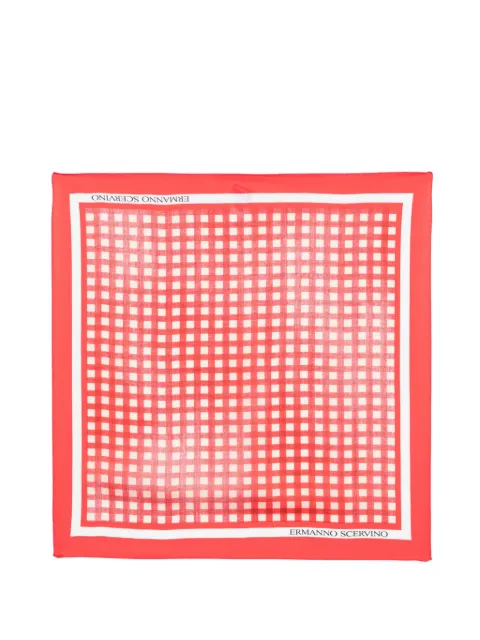 Ermanno Scervino checked scarf Red D482R300XWO