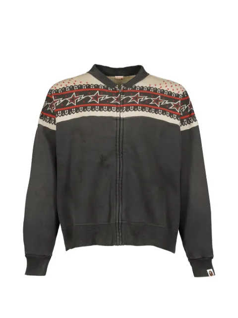 SAINT MXXXXXX zip patterned jacket Grey SMMK80000C52