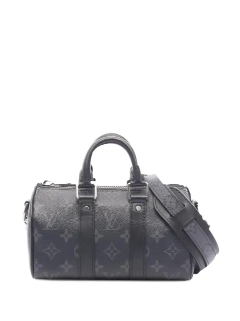 Louis Vuitton Pre-Owned 2021-2026 Monogram Eclipse Keepall Bandouliere XS satchel Black 4ODV51DVB3P32YG6