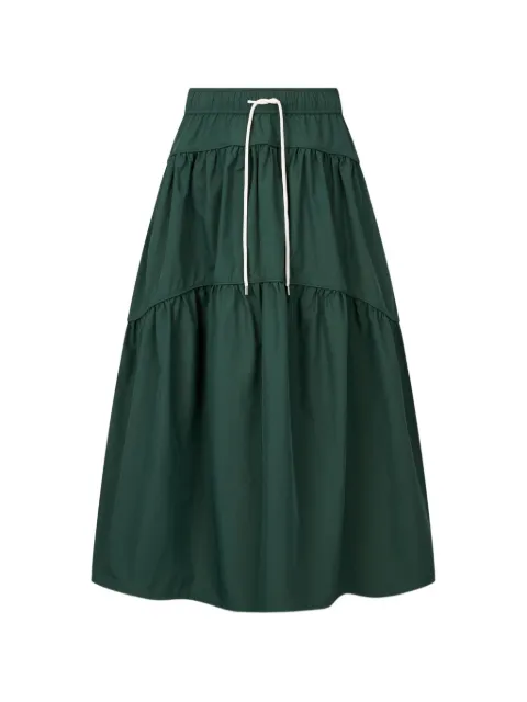 TOMBOY tiered drawstring-fastening A-line skirt Green 9106232204