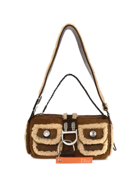 Christian Dior Pre-Owned 2005 shearling shoulder bag Brown 117261