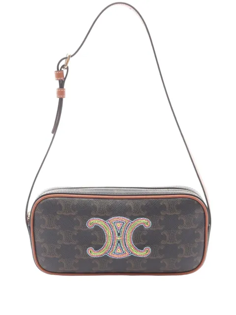 Celine Pre-Owned 2021-2026 Mini Triomphe Camera Bag shoulder bag Black CN04KLCT4SG7WRR9