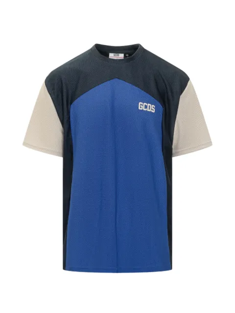 GCDS colour-block mesh T-shirt Blue C1MEQC039J024