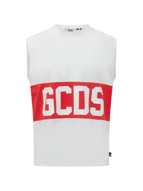 GCDS logo sleeveless T-shirt White Z0MLQC104J101