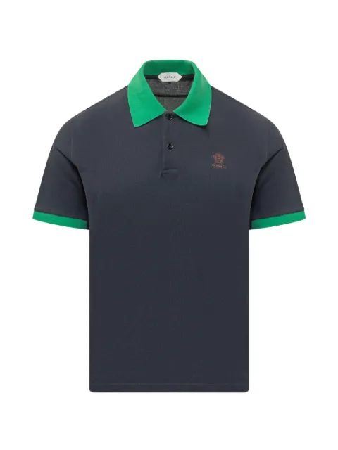 Versace logo pique polo shirt Grey 10240311A17681