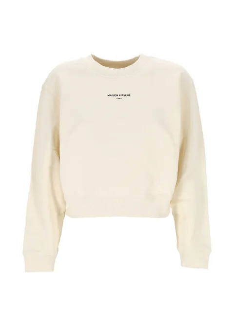 Maison Kitsuné cropped sweatshirt Neutrals QW00300KM0341