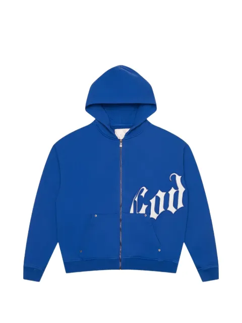 GODSPEED logo zip hoodie Blue QA8TLHPD
