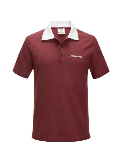 Casablanca textured polo shirt Red MSP26JTP24302