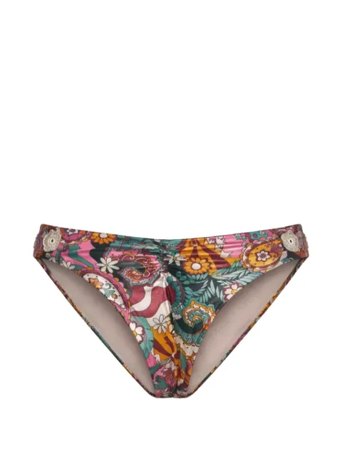 Del Maar Kaay floral-print bikini bottoms Green DMF283BOTTOM