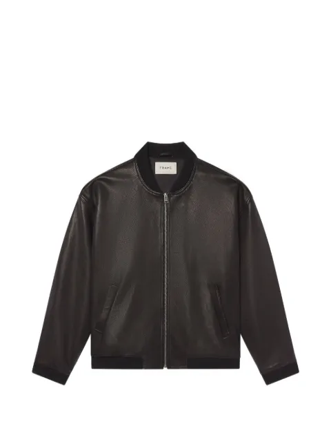 FRAME leather bomber jacket Brown MF25LJA004