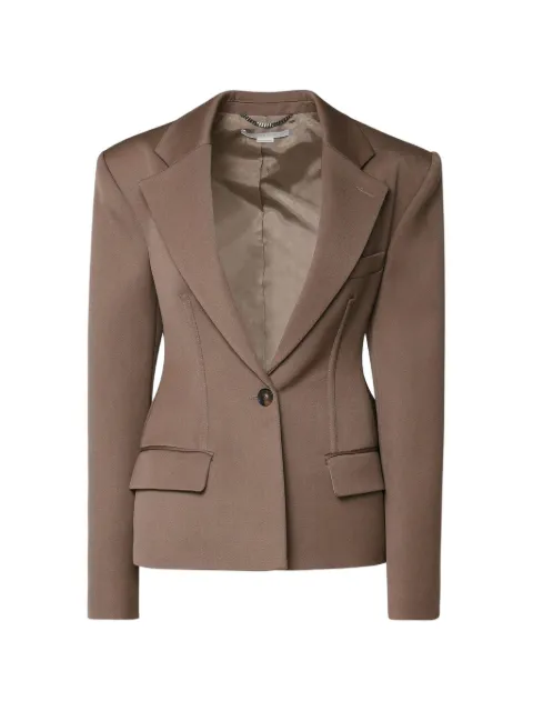 Stella McCartney notched-lapel blazer Brown 6501273EU7802801