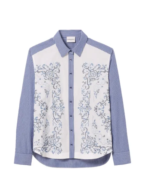 Claudie Pierlot striped cotton shirt Blue CFPCM00583