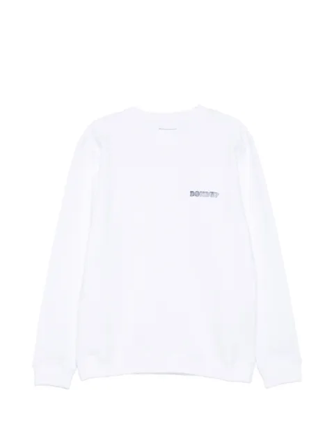 DONDUP logo-print crew neck sweatshirt White UF641KF0196UML1
