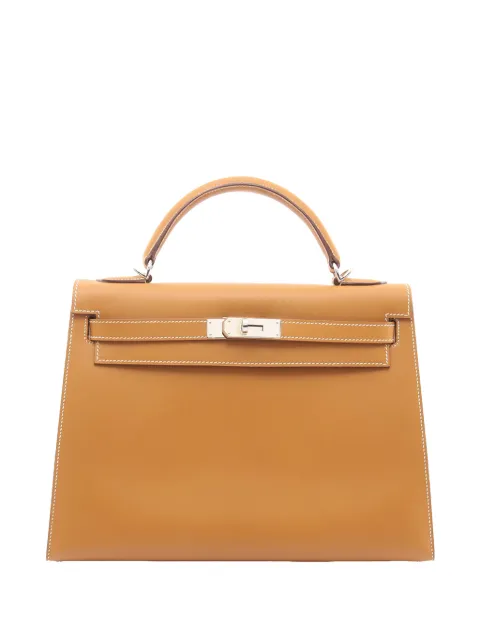 Hermès Pre-Owned 2005 HERMES Kelly 32 Chamonix leather leather Chamonix leather Brown Natural Used Women handbag Brown 80R4K2MAEASPS4NC