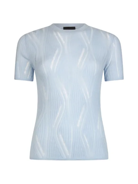 LIU JO short-sleeve round-neck top Blue CA6196MA77Q
