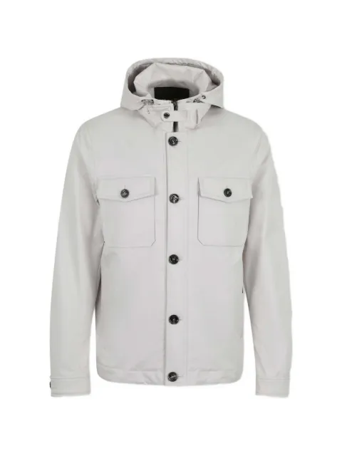 Moorer buttoned hooded jacket Grey MOUGI101246