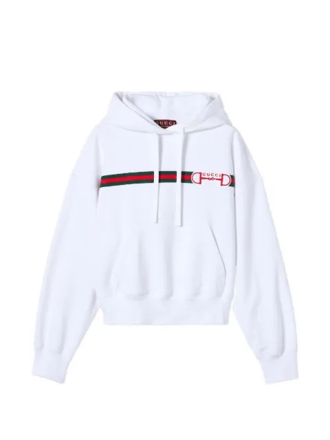 Gucci Web-print hoodie White 837930XJHM0