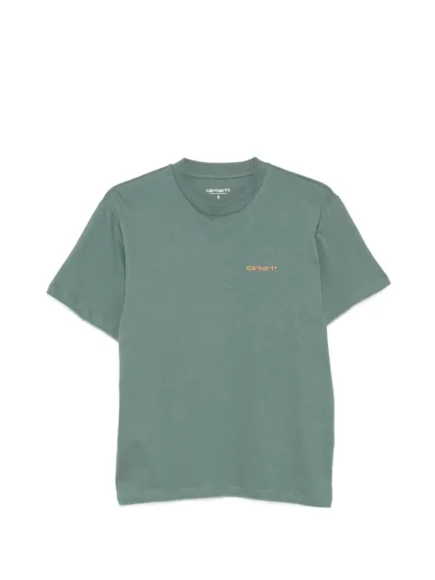 Carhartt WIP Script logo-embroidered T-shirt Green I032293