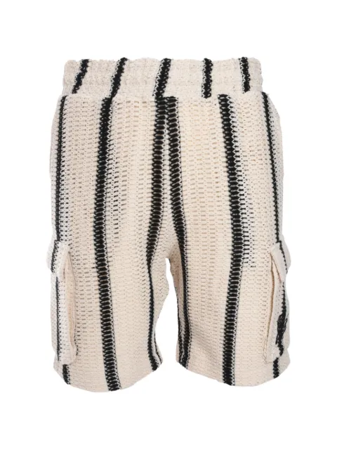 Only the Blind Desert striped crochet shorts Neutrals OTBBS1557