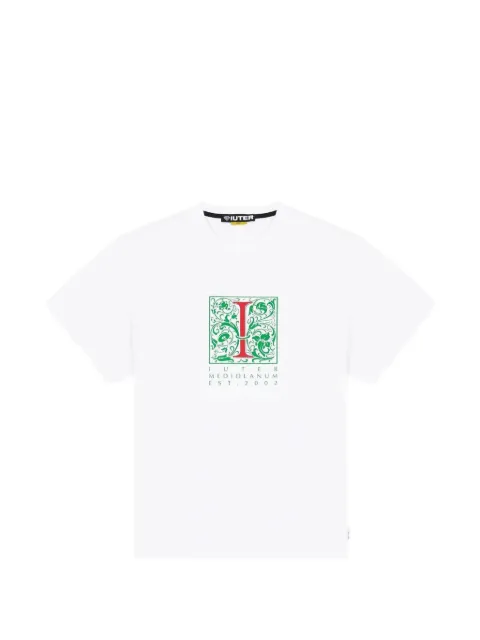 IUTER Mediolanum print-detail cotton T-shirt White 24SITS31