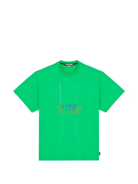 IUTER Hand graphic-detail cotton T-shirt Green 24SITS08