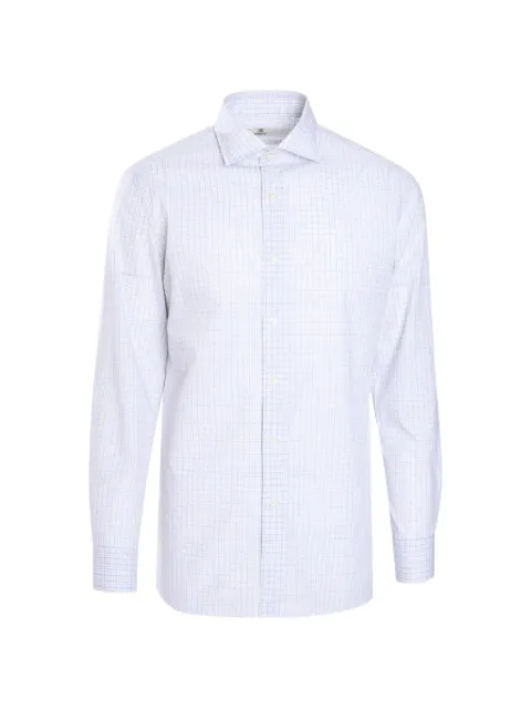 Luigi Borrelli long-sleeve check-pattern shirt White SR44641